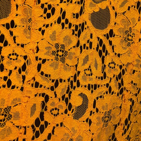 MSGM Womens Orange Lace Sleeveless Dress Made In Italy Size 42 US M - Picture 5 of 7